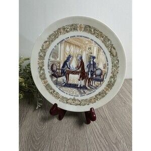 Vintage D’Arceau Limoges France Plate Fait A La Main No.213 1973 Collectible
